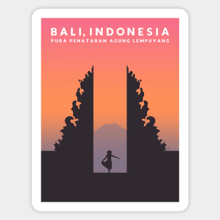 Bali Temple, Indonesia, Pura Penataran Agung Lempuyang Travel Poster Sticker